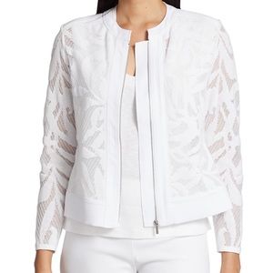 Nic + Zoe white lace zip up jacket worn once size medium like new